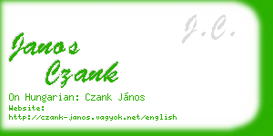 janos czank business card